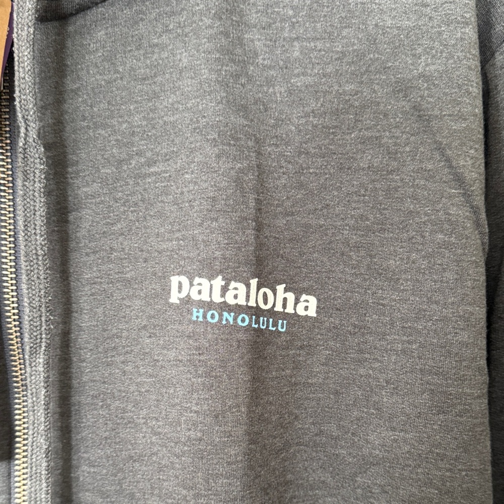 Patagonia Honolulu Men's Charcoal Zip-Up Hoodie - Picture 2 of 10